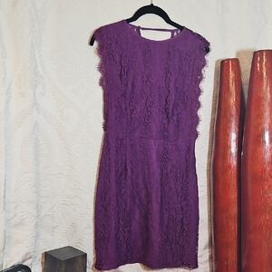 Kimchi Blue Purple Lace Mini Dress